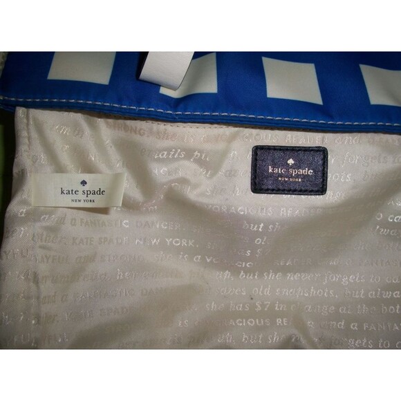 Kate Spade STORYBOOK Blue Elise Berry Tote EUC - Picture 12 of 16